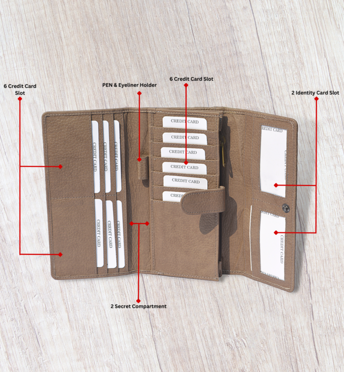 Leather Clutch Wallet - Stylish and Practical for Women - Image 9