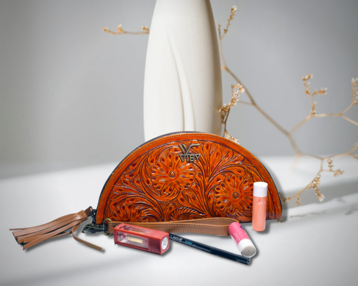 "Vintage Boho Halfmoon Wristlet - Perfect for Modern Western Style" - Image 2