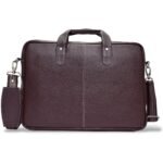 Cherry Brown Leather Laptop bag - Image 2