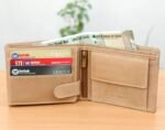 Soft Beige Genuine Leather Wallet for Men - Image 3