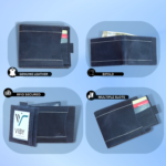 Viby Genuine Leather Wallet for Men with RFID Blocking (Blue) - Image 3