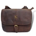 Viby Women's Vintage Genuine Vintage Hunter Leather Cross-body Sling Bag