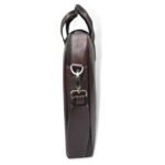 Cherry Brown Leather Laptop bag - Image 5