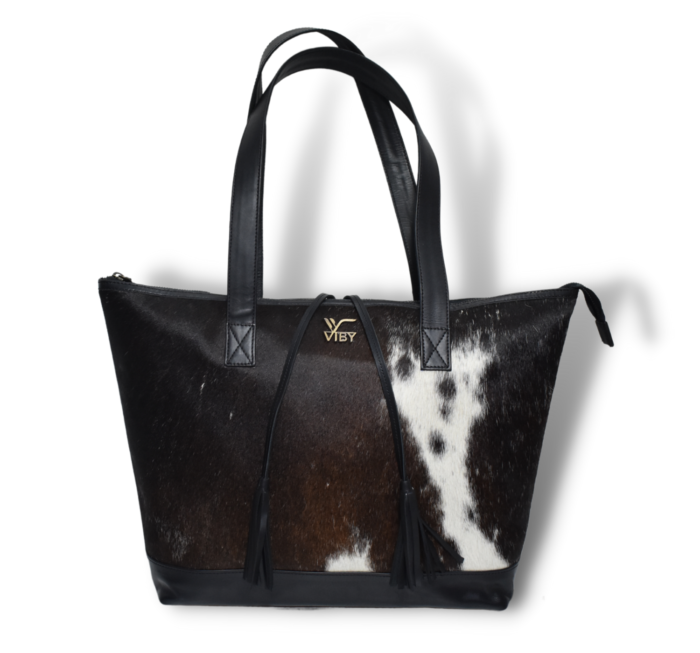 "Stylish Leather Tote Bag with Tassel - Perfect Gift for Her" - Image 3