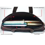 Cherry Brown Leather Laptop bag - Image 6