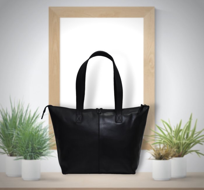 "Stylish Leather Tote Bag with Tassel - Perfect Gift for Her" - Image 4