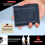 Viby Genuine Leather Wallet for Men with RFID Blocking (Blue) - Image 8