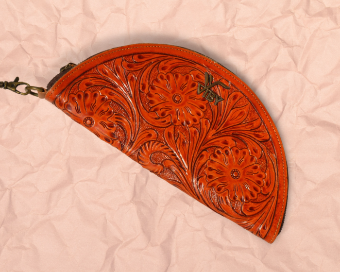 "Vintage Boho Halfmoon Wristlet - Perfect for Modern Western Style" - Image 4