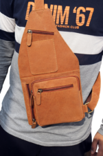 Crunch Genuine Leather Sling,Crossbody Bag for Men & Women - Image 4