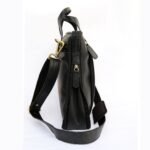BLACK GENUINE LEATHER LAPTOP BAG - Image 3