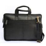 BLACK GENUINE LEATHER LAPTOP BAG - Image 4